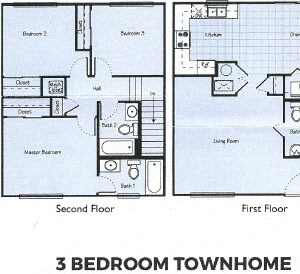 3 bed 2.5 bath Townhome
